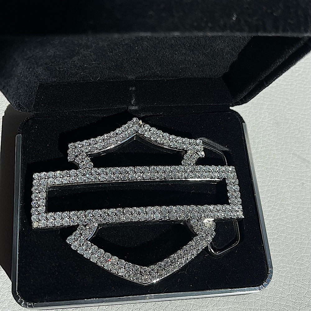 Crystal Harley Davidson belt buckle